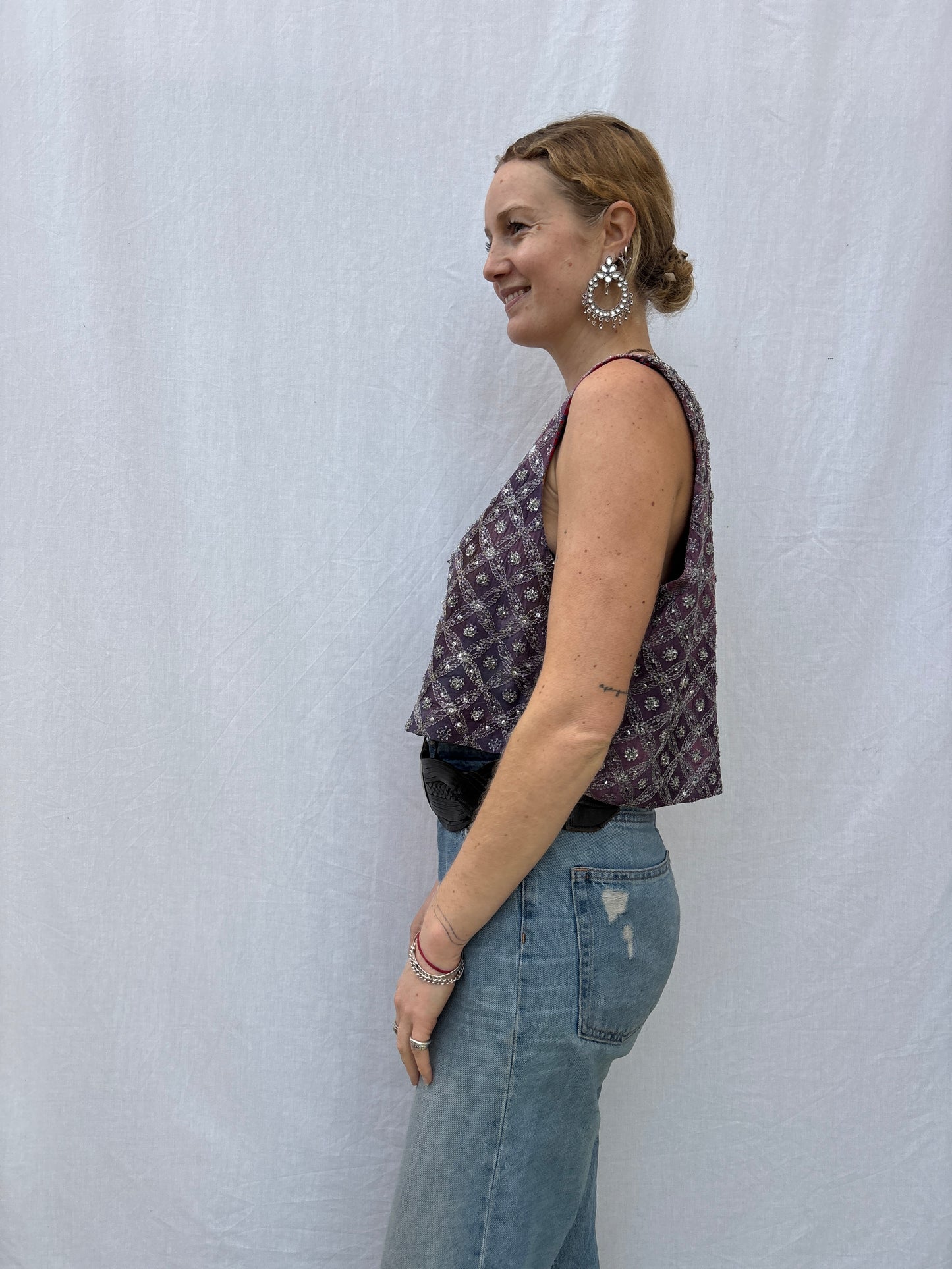 SILK WAISTCOAT | M/L ~ Mirrors