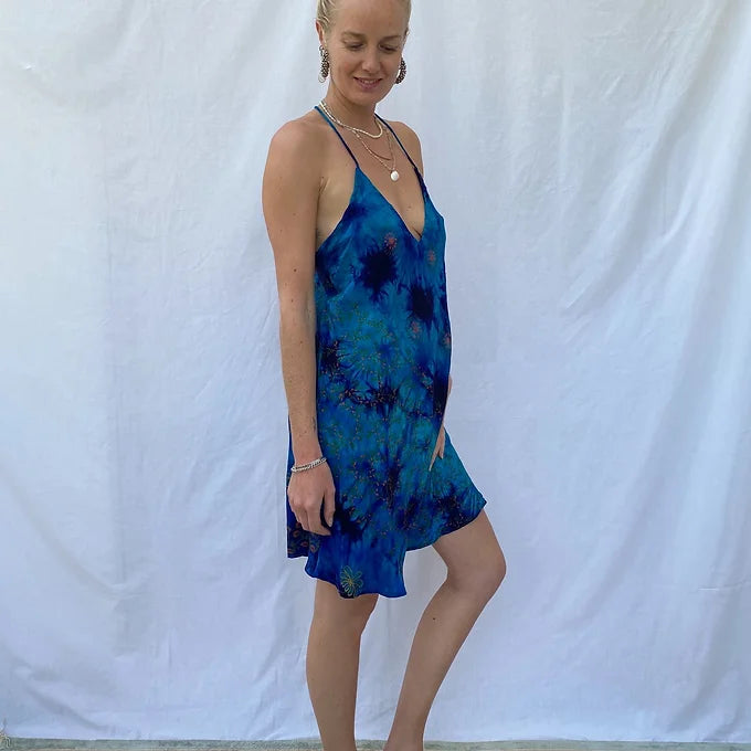 Mini Summer dress - M/L - blues