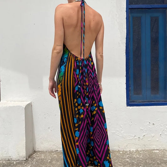 HALTER DRESS | Flowers
