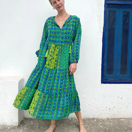 BOHO DRESS | Green cottage