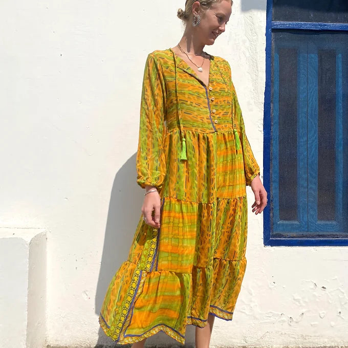 Silk on sale boho dress