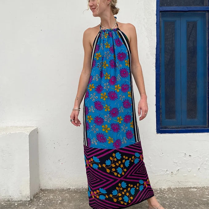 HALTER DRESS | Flowers