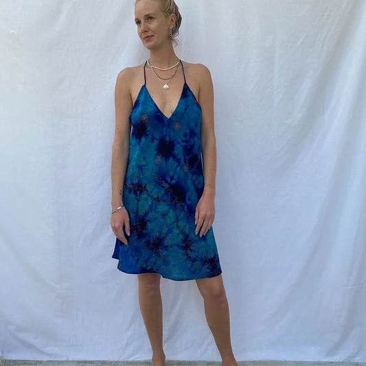 Mini Summer dress - M/L - blues