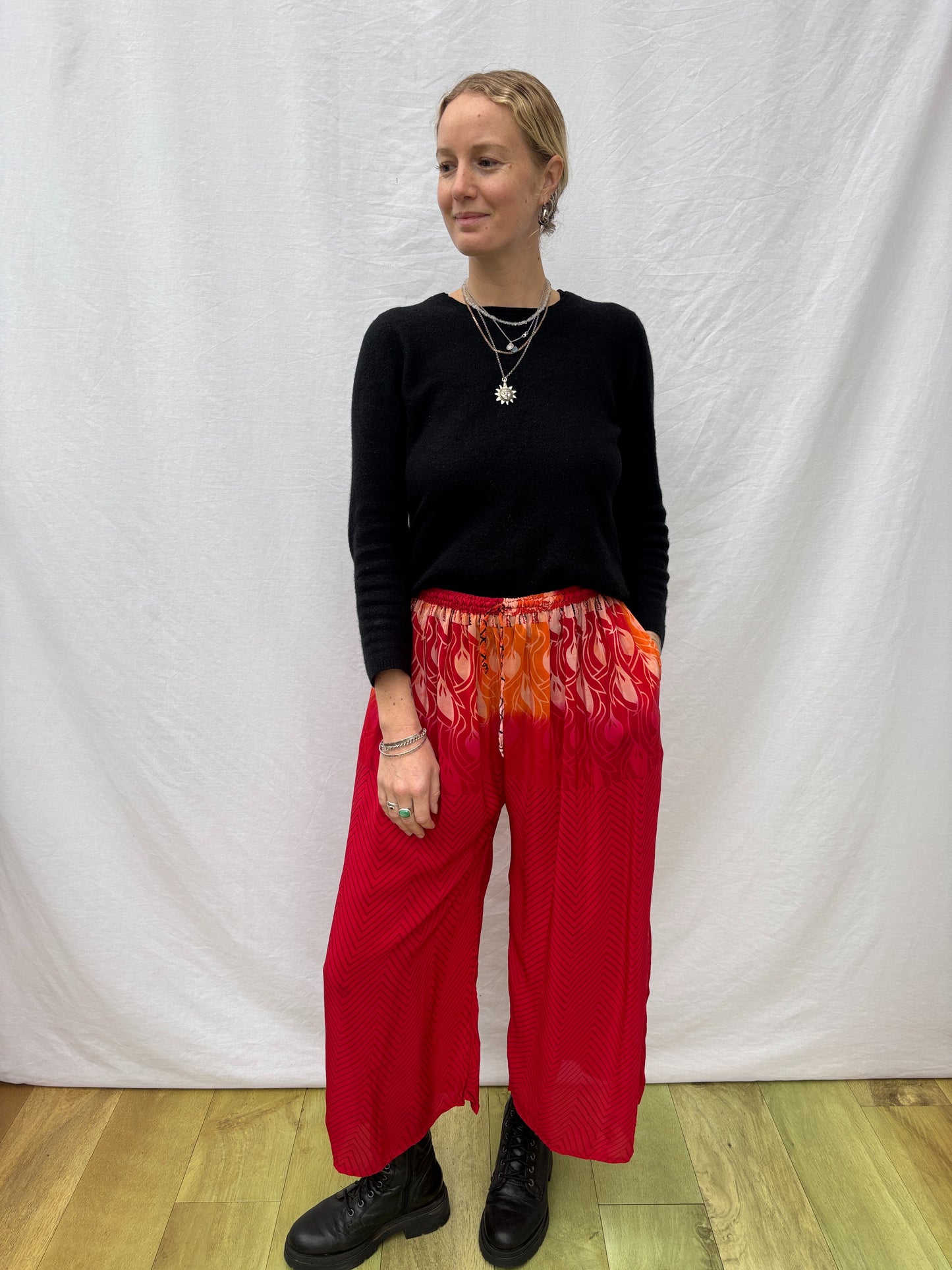 SILK TROUSERS | Short ~ Fire