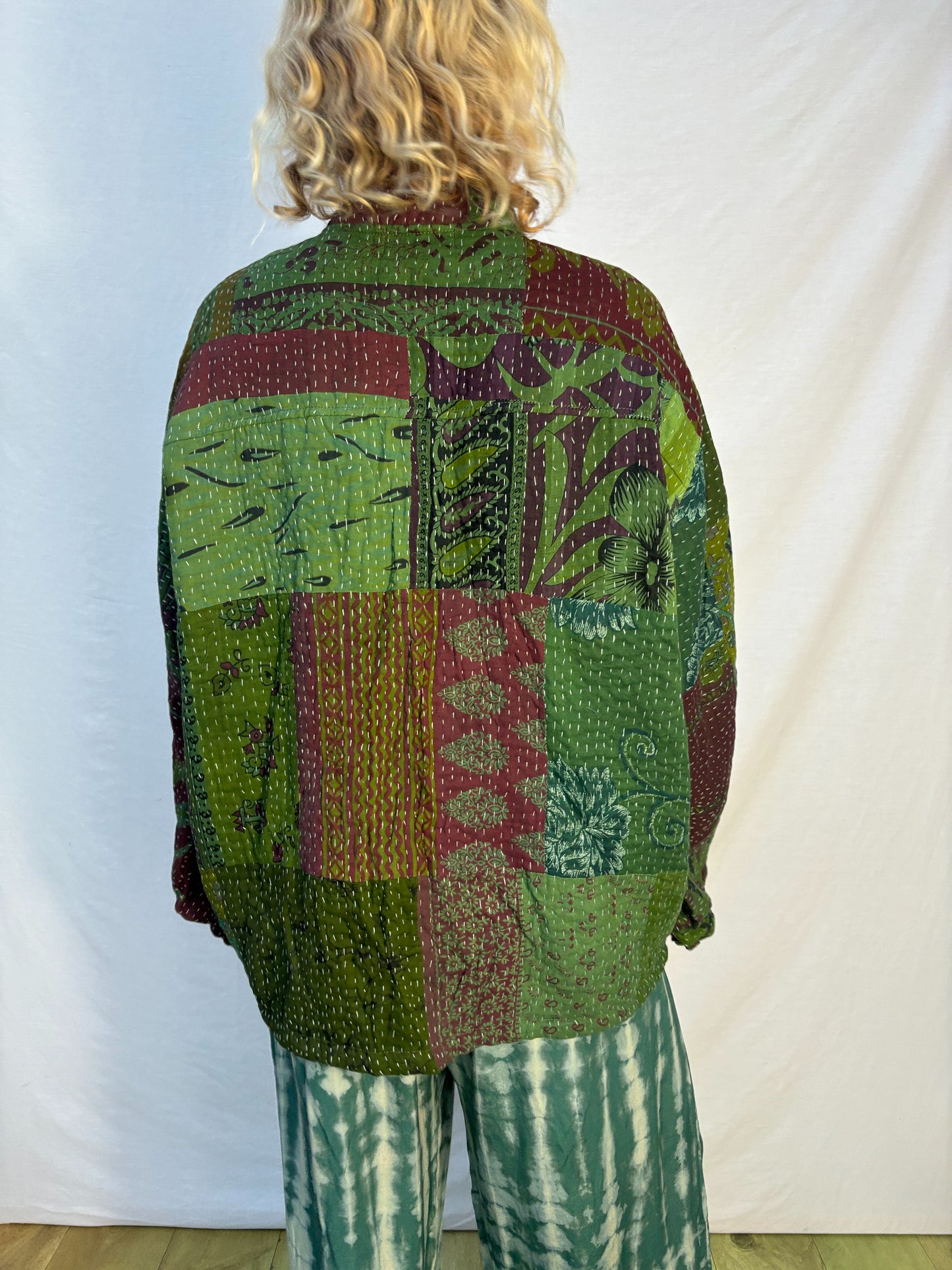 KANTHA ZIP BOMBER | Greens