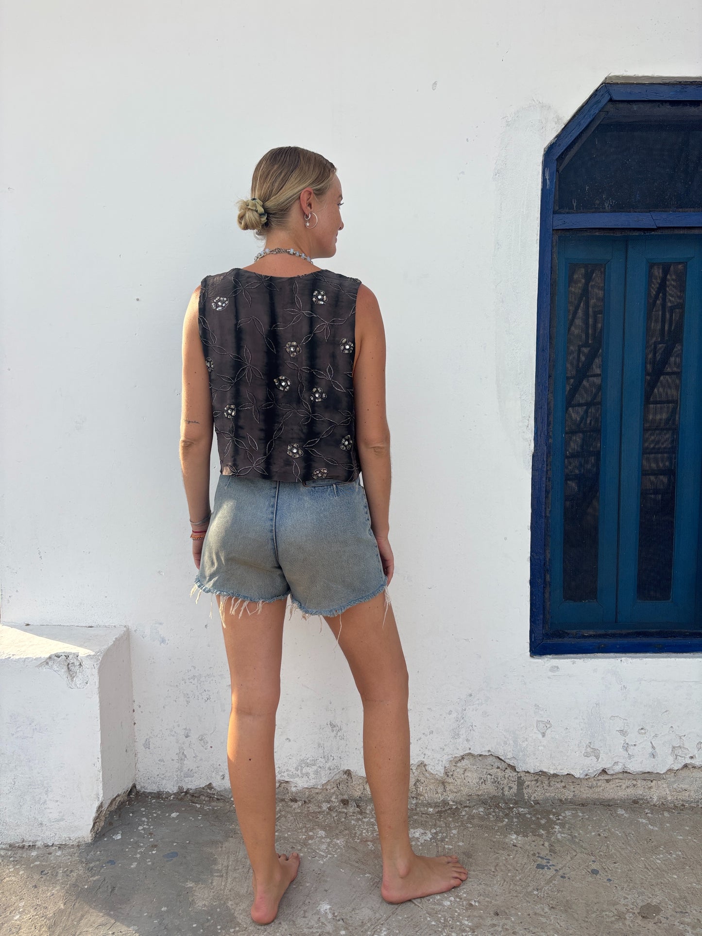 SILK WAISTCOAT | M/L ~ Starlight