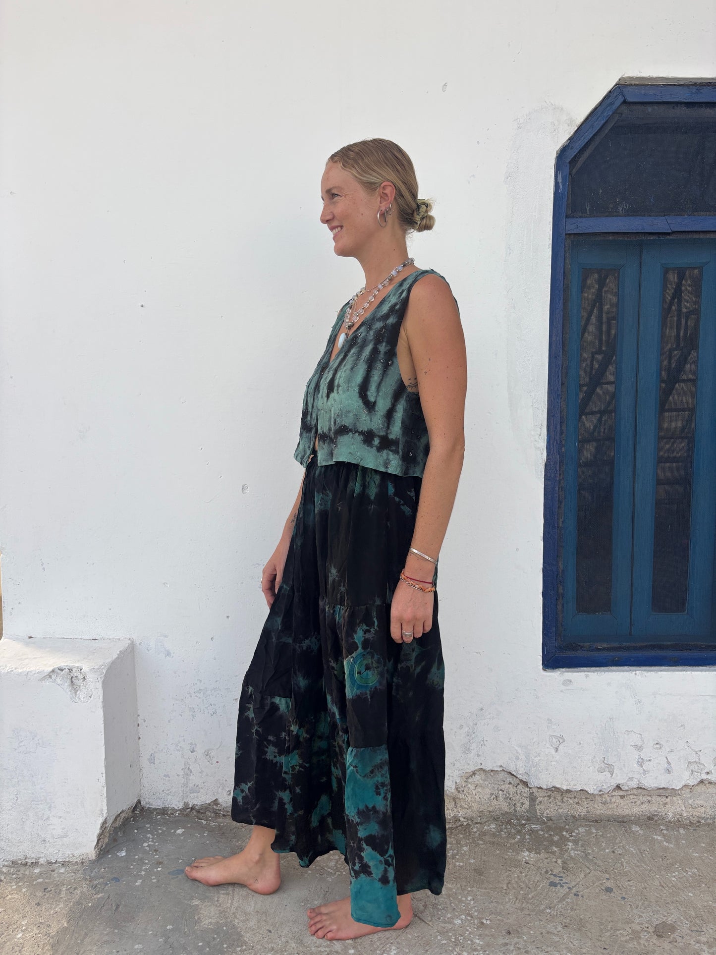 SILK WAISTCOAT | M/L ~ Wavy