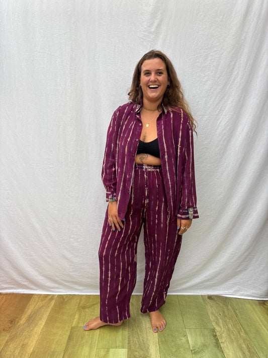 SHIRT SET |  Long ~ Raspberry Ripple