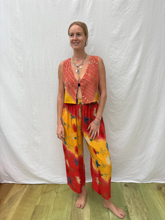 SILK WAISTCOAT | S/M ~ Live your life