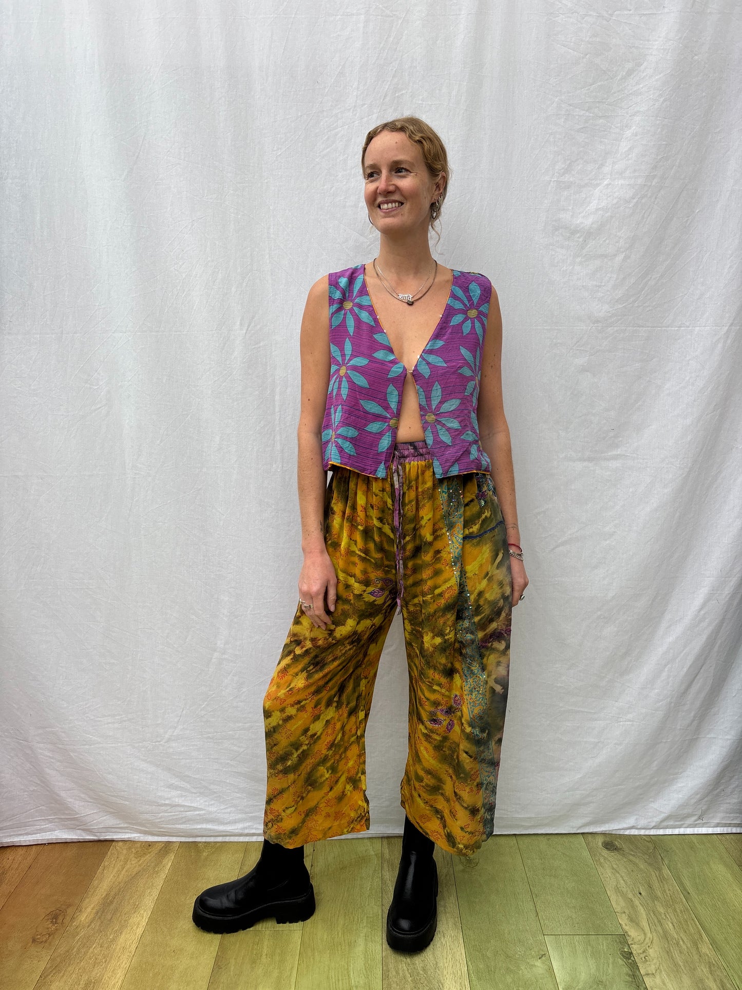 SILK WAISTCOAT | M/L ~ Primrose