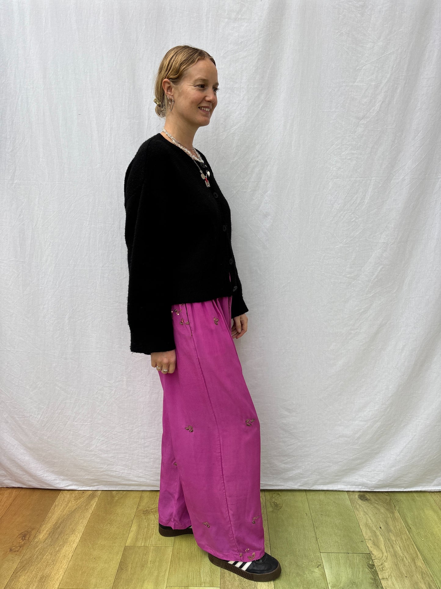 SILK TROUSERS | Long ~ Pink