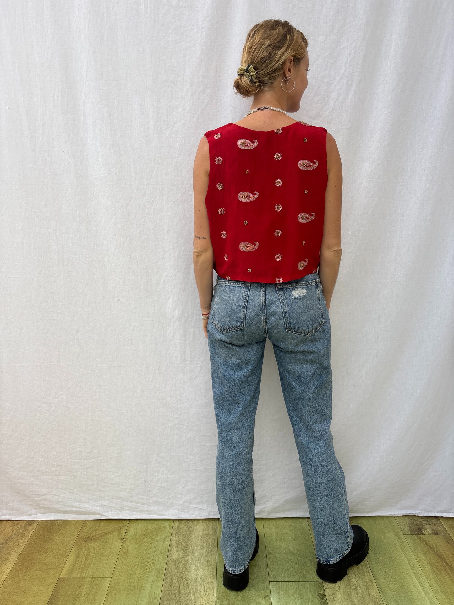 SILK WAISTCOAT | M/L ~ Earthling