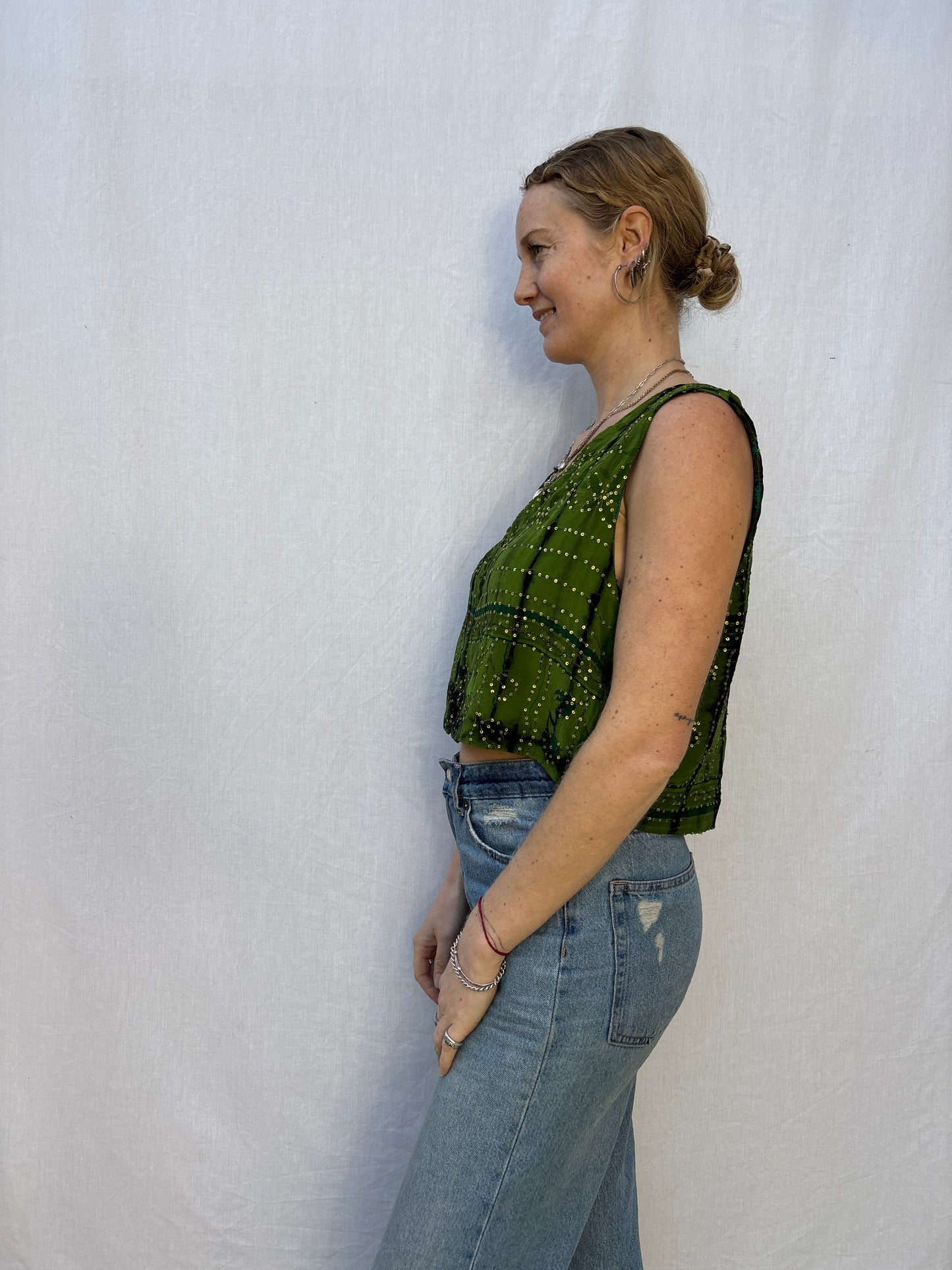 SILK WAISTCOAT | M/L ~ Serpent