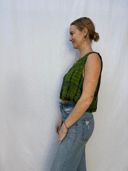 SILK WAISTCOAT | M/L ~ Serpent