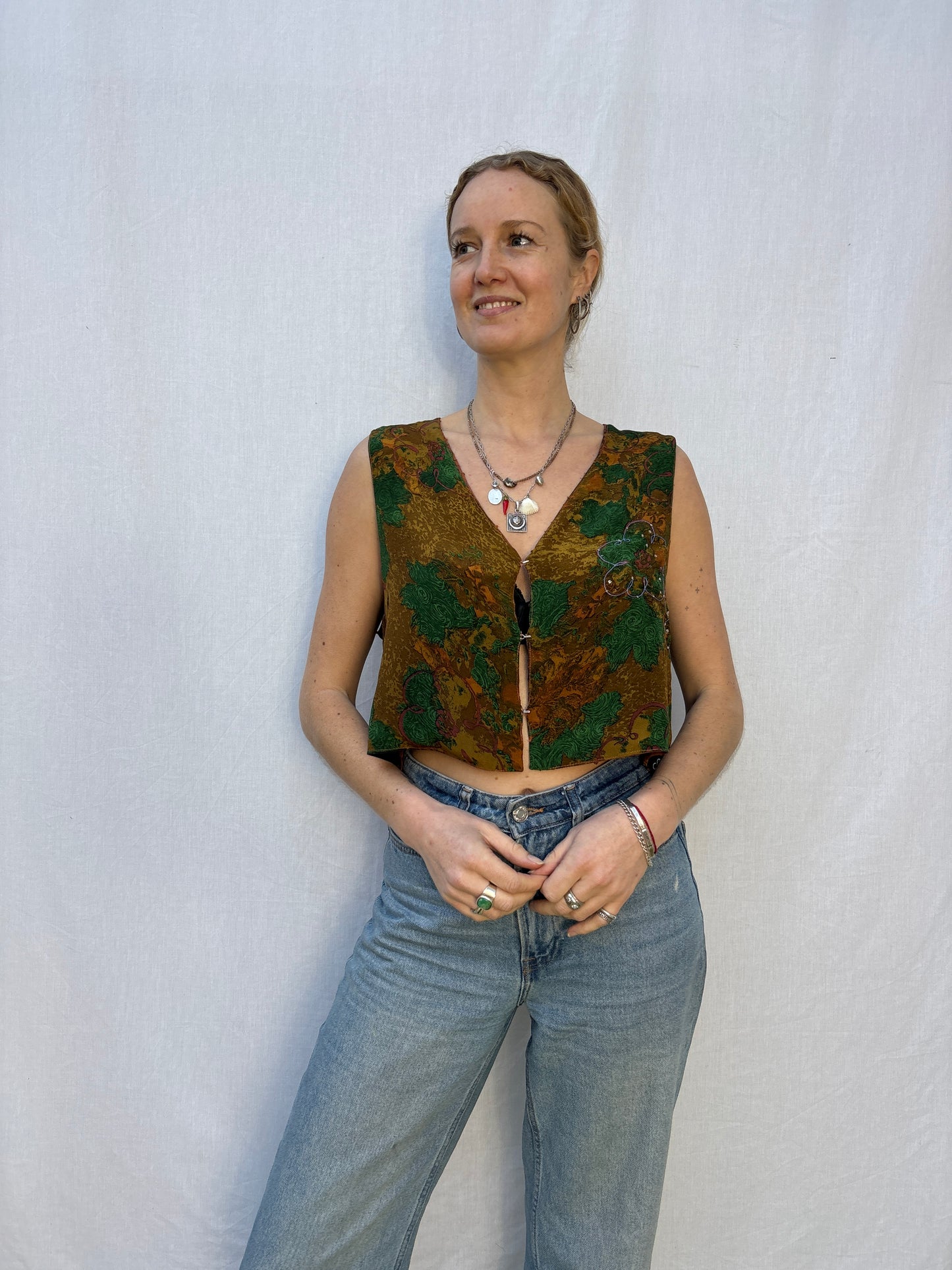 SILK WAISTCOAT | M/L ~ Honey