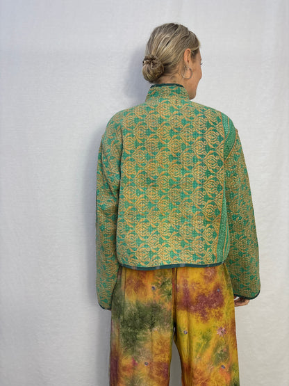 KANTHA CROP JACKET | Zippy
