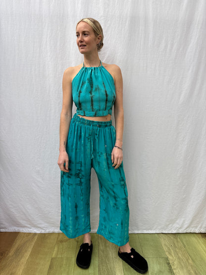 SILK TROUSERS | Short ~ Sky