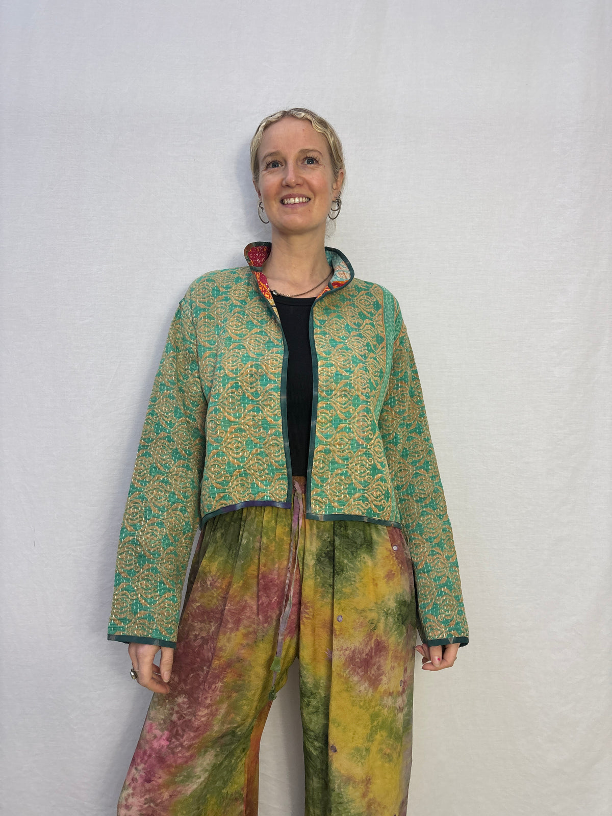 KANTHA CROP JACKET | Zippy