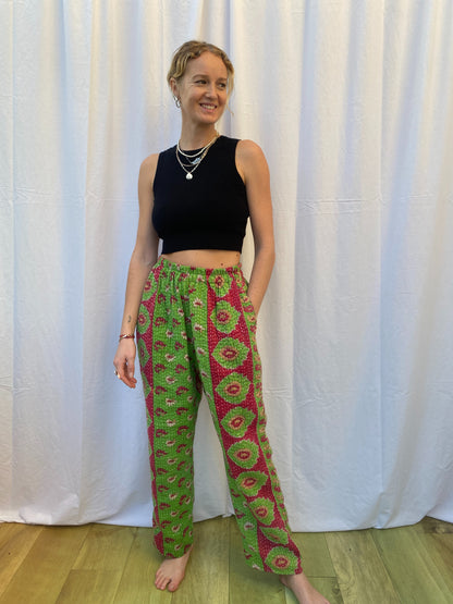 KANTHA TROUSER | Lime me up ~ S/M