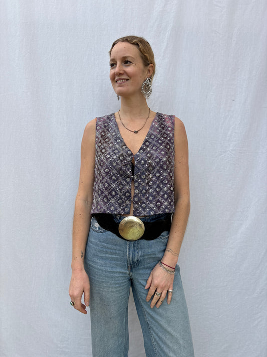 SILK WAISTCOAT | M/L ~ Mirrors