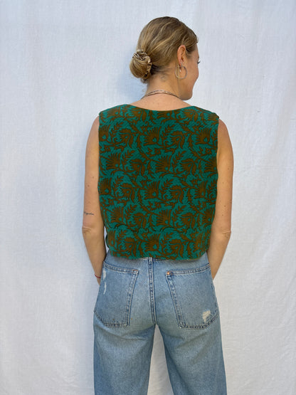 SILK WAISTCOAT | M/L ~ Serpent