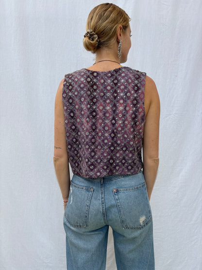 SILK WAISTCOAT | M/L ~ Mirrors