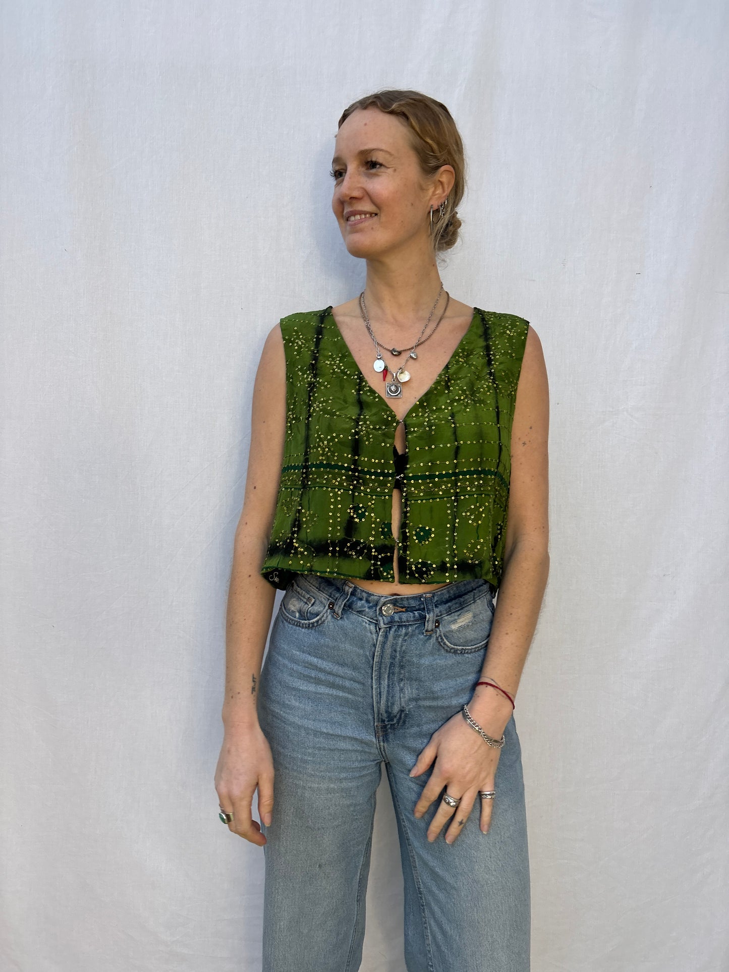 SILK WAISTCOAT | M/L ~ Serpent