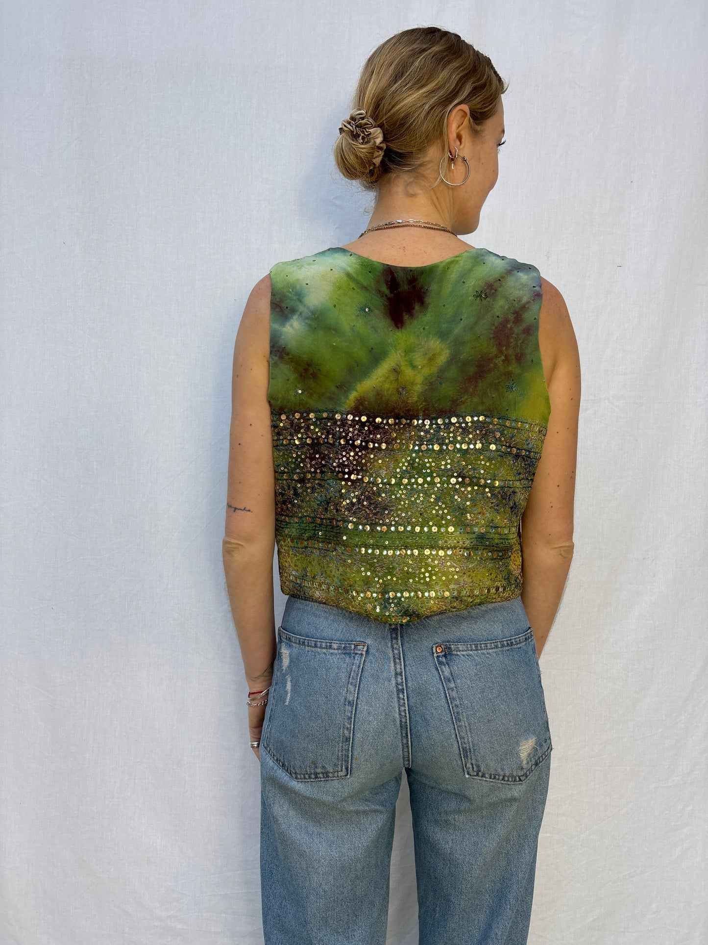 SILK WAISTCOAT | M/L ~ Listening