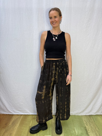 SILK TROUSERS | Short ~ Raven