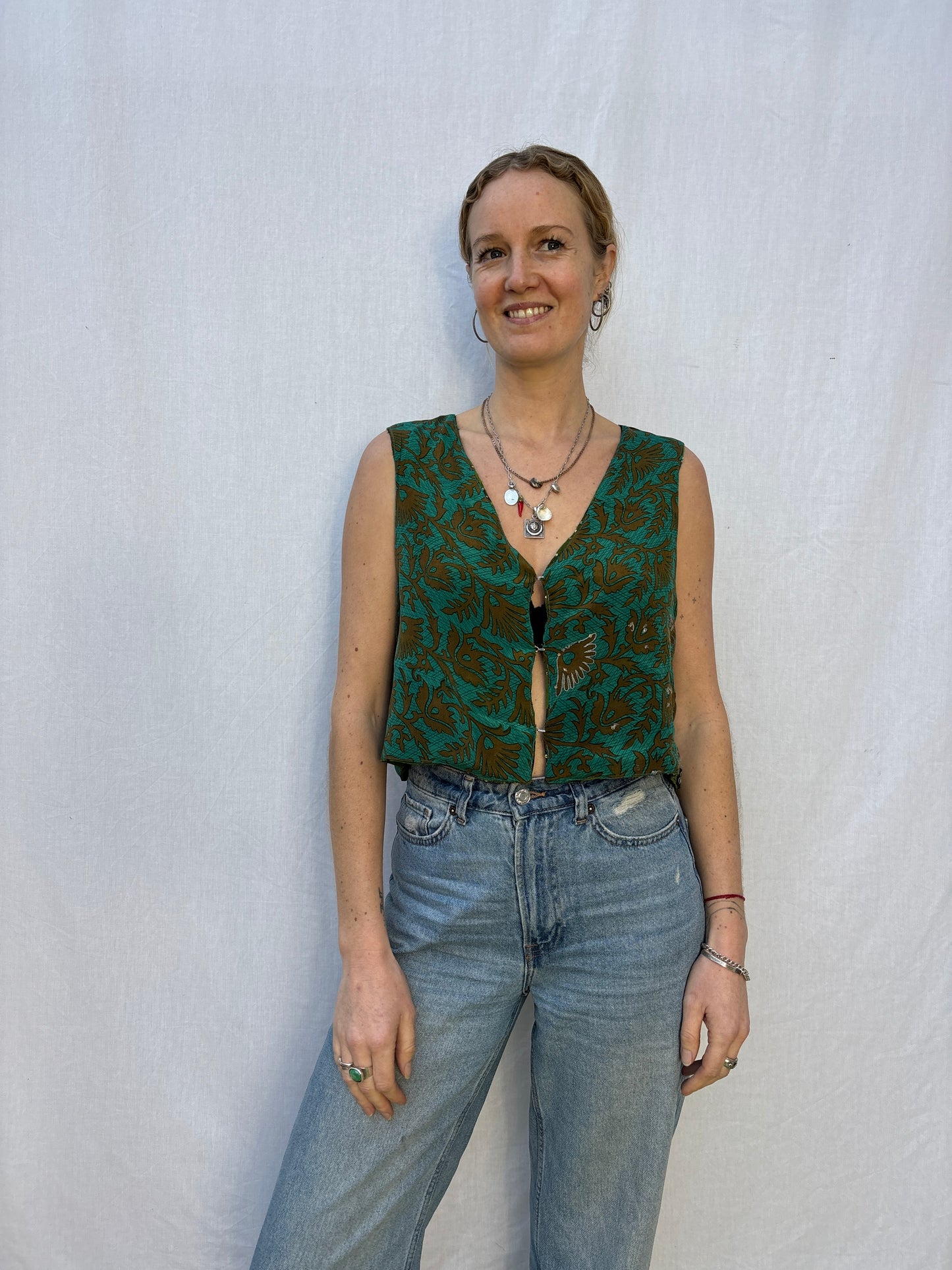 SILK WAISTCOAT | M/L ~ Serpent