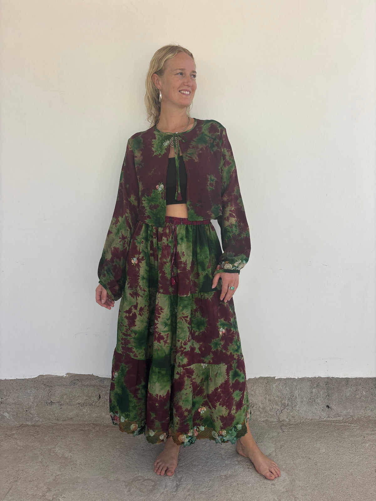 SILK SHRUG | Forest