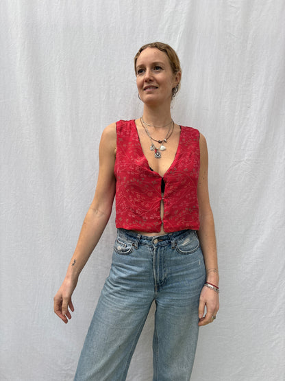 SILK WAISTCOAT | S/M ~ Read me