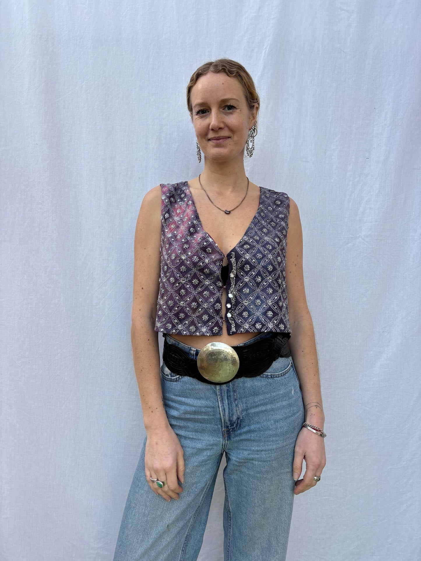 SILK WAISTCOAT | S/M ~ Raspberry