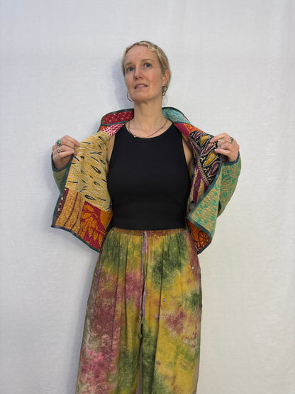 KANTHA CROP JACKET | Zippy