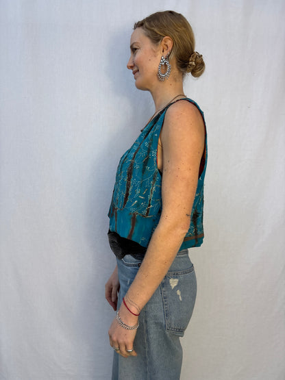 SILK WAISTCOAT | M/L ~ Romance