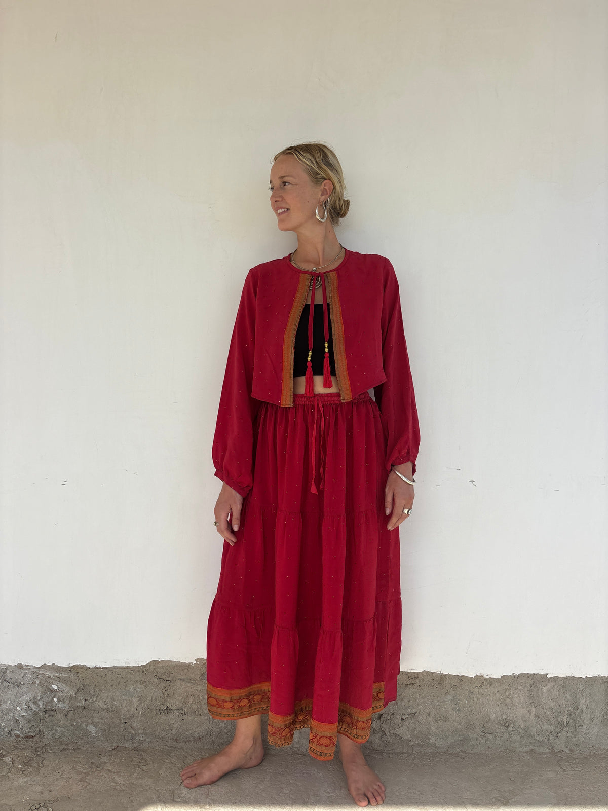 SILK SHRUG | Hibiscus