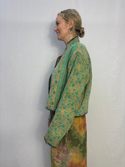 KANTHA CROP JACKET | Zippy