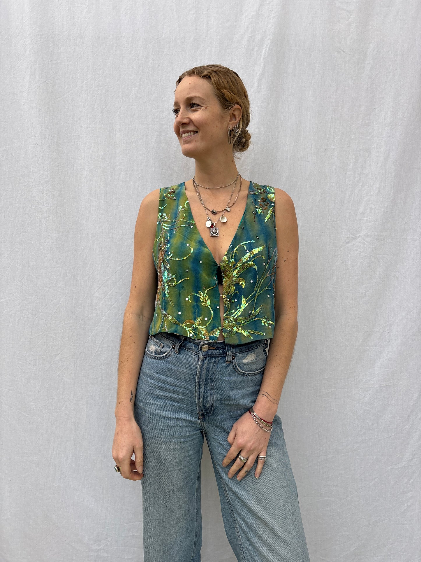 SILK WAISTCOAT | S/M ~ Read me