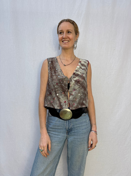 SILK WAISTCOAT | M/L ~ Attention