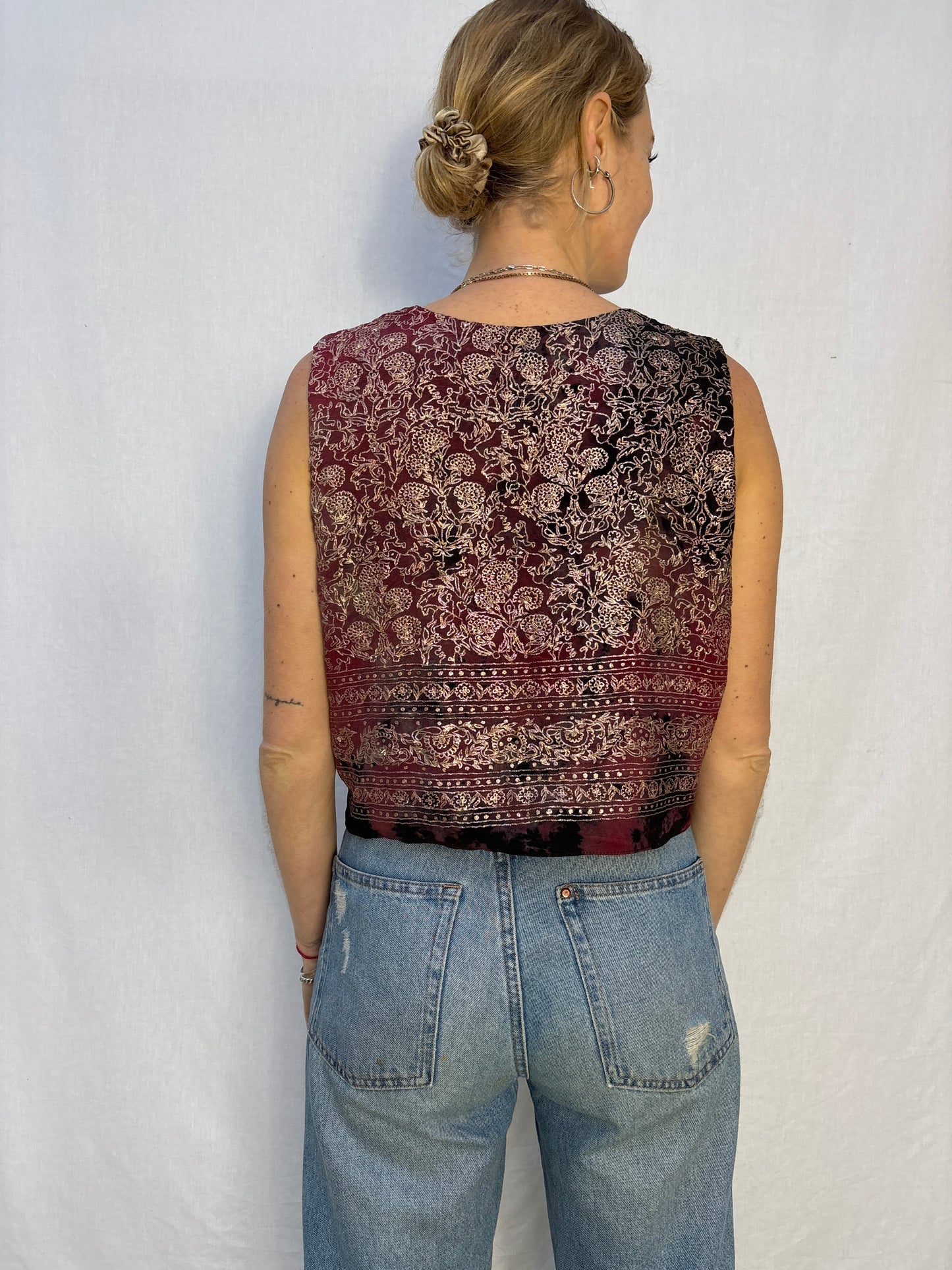 SILK WAISTCOAT | M/L ~ Negroni