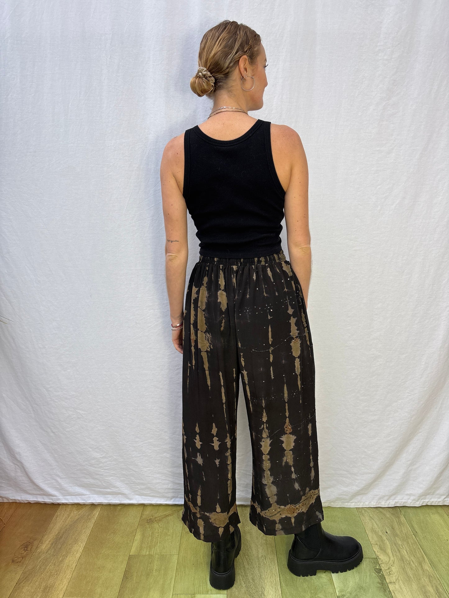 SILK TROUSERS | Short ~ Raven
