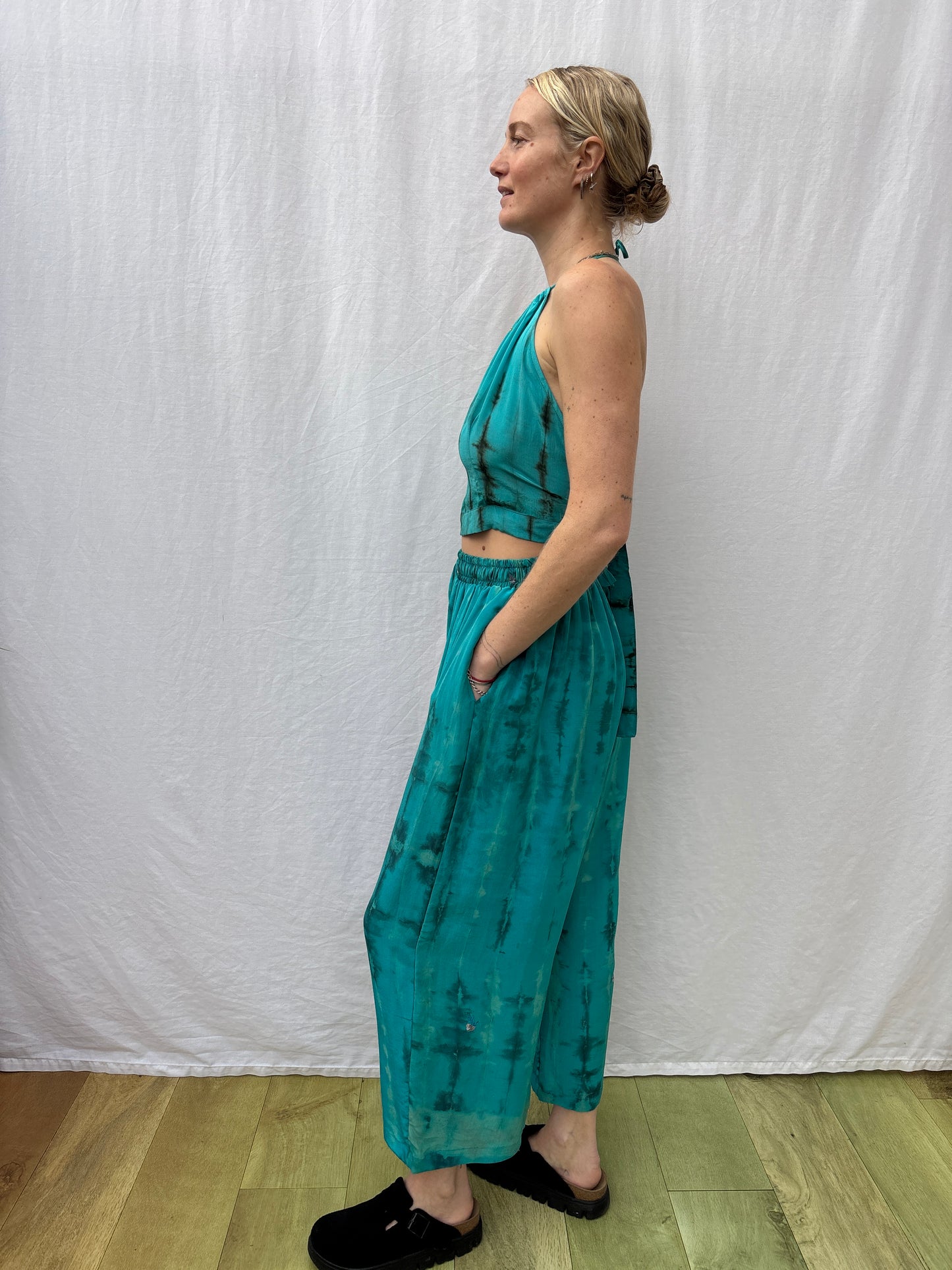 SILK TROUSERS | Short ~ Sky