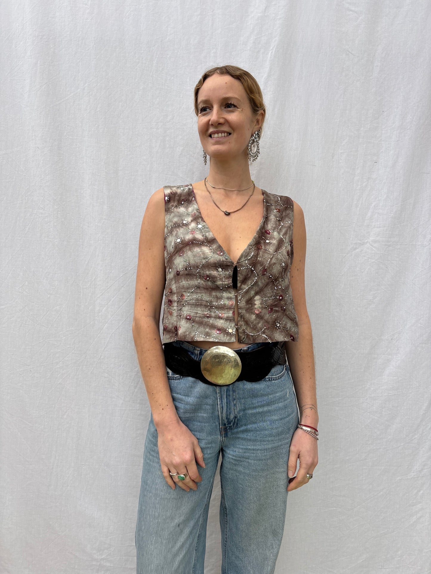 SILK WAISTCOAT | S/M ~ Golden hour