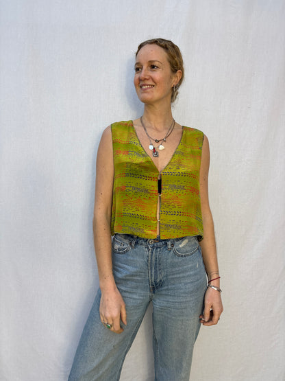 SILK WAISTCOAT | M/L ~ Listening