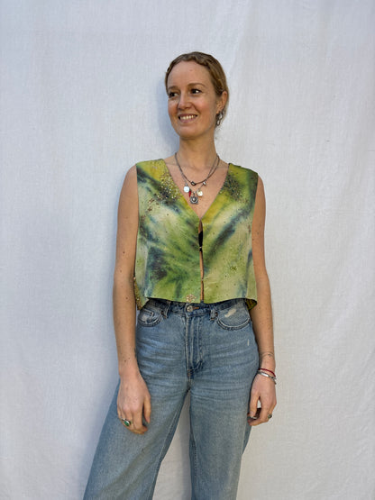 SILK WAISTCOAT | M/L ~ Listening