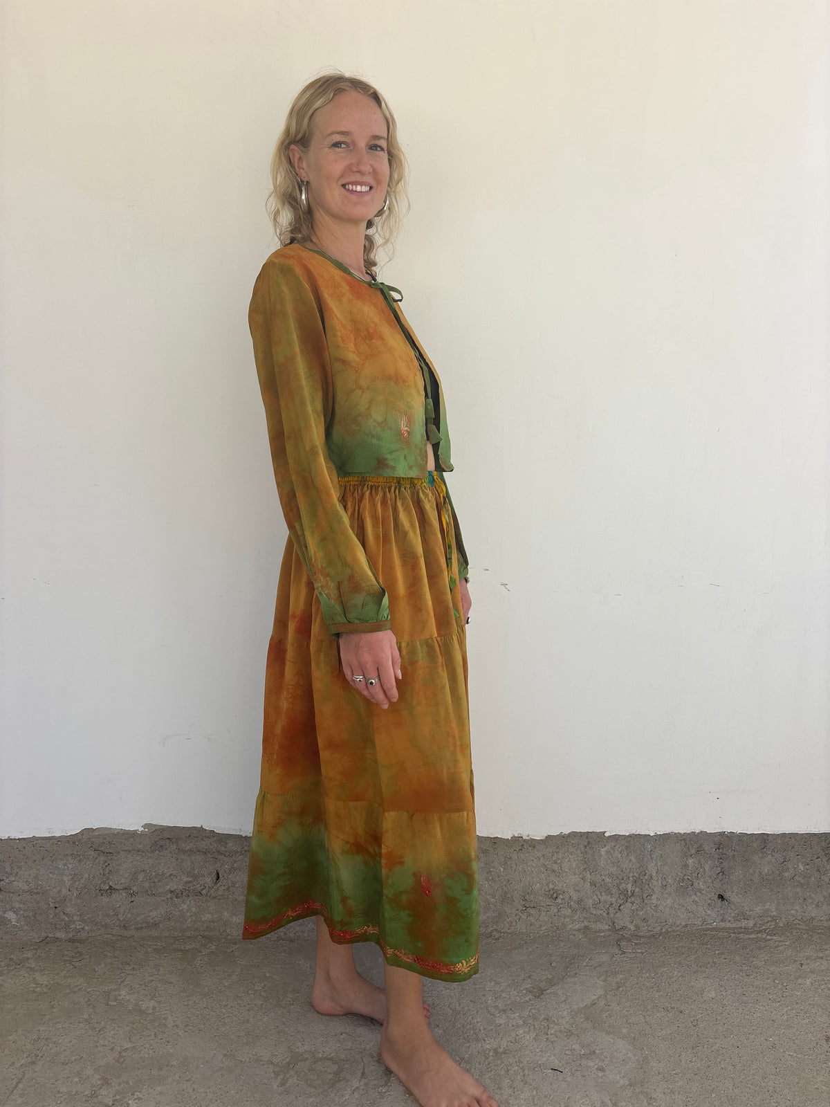 SILK SHRUG | Papaya