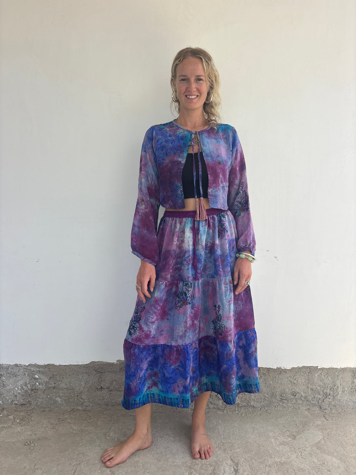 SILK SHRUG | Pansies