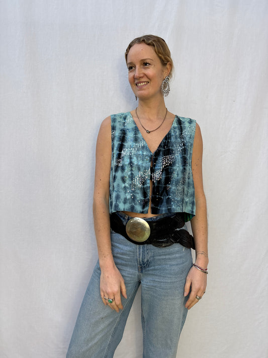 SILK WAISTCOAT | M/L ~ Dive in