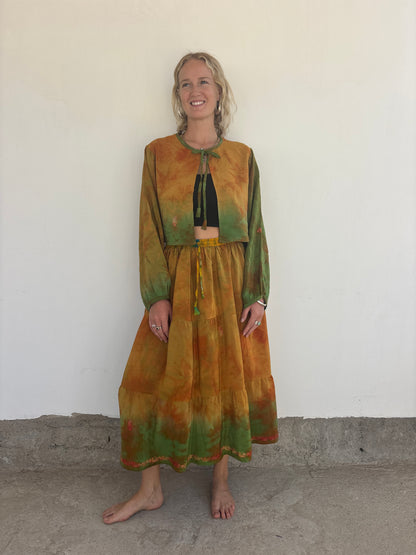 SILK SHRUG | Papaya