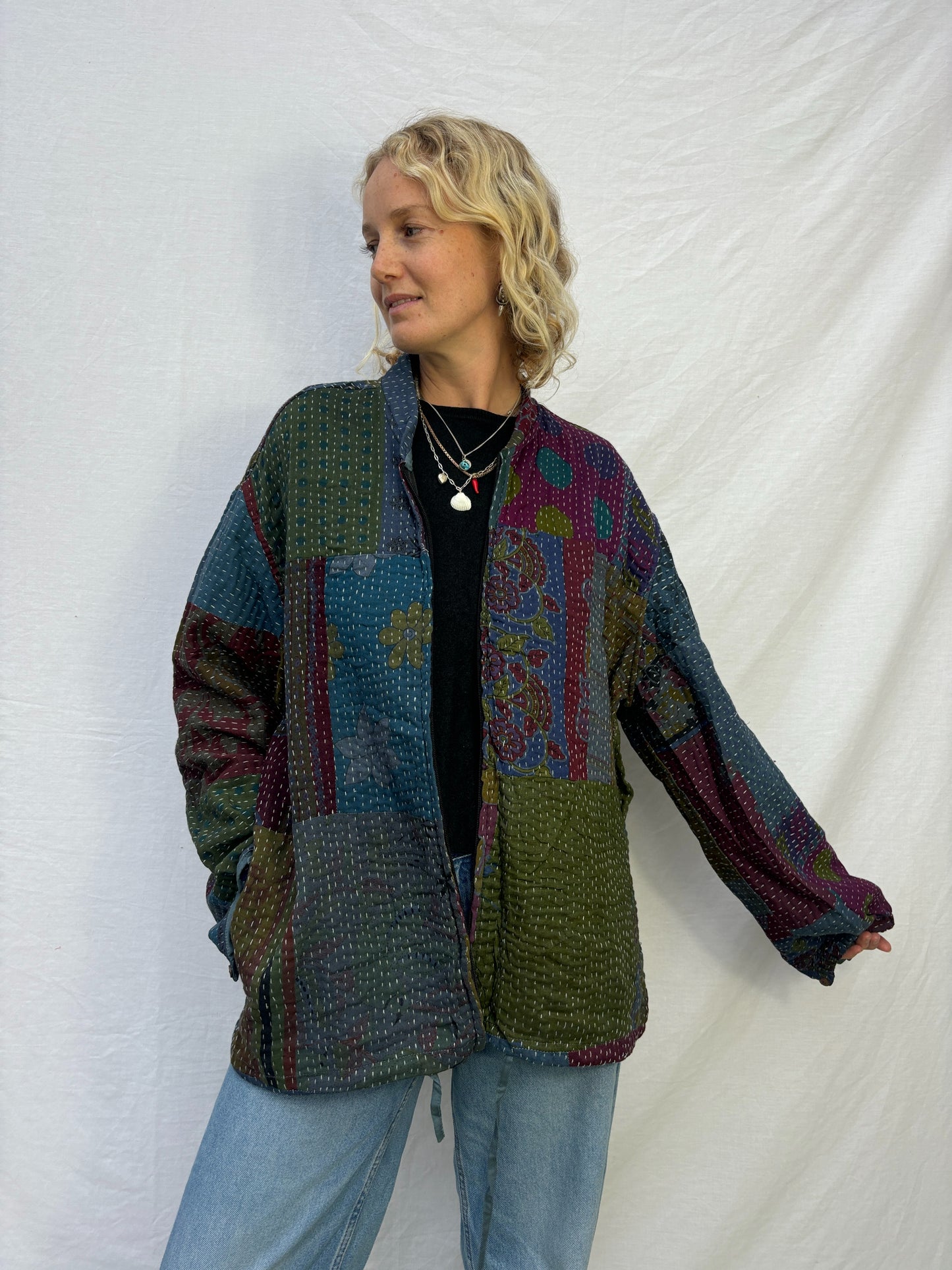 KANTHA JACKET | Deep